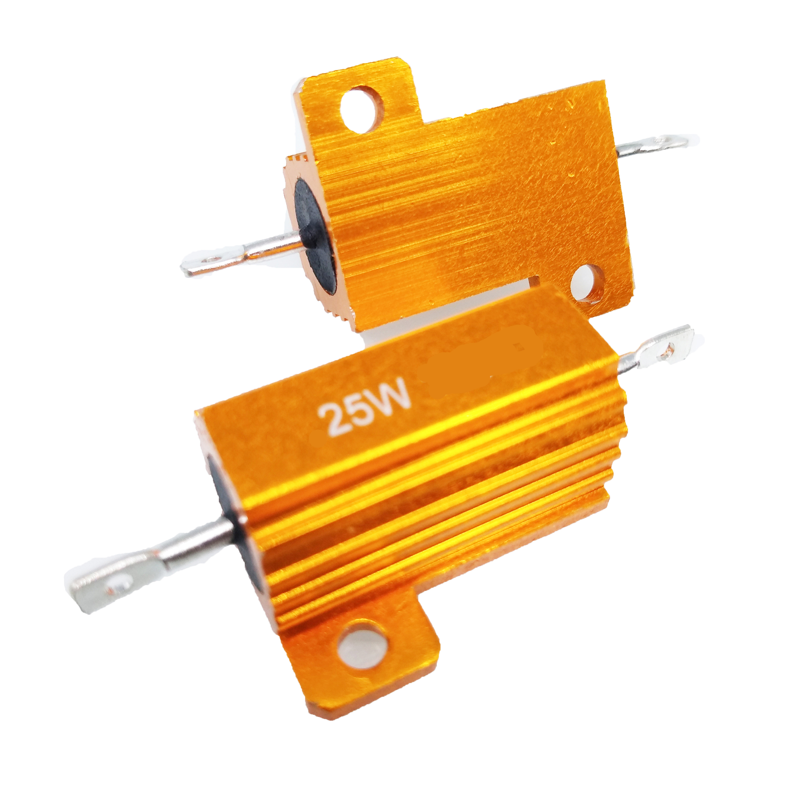 US Stock 2pcs 10 ohm 10R 25W Watt Aluminum Housed Metal Case Wirewound Resistors