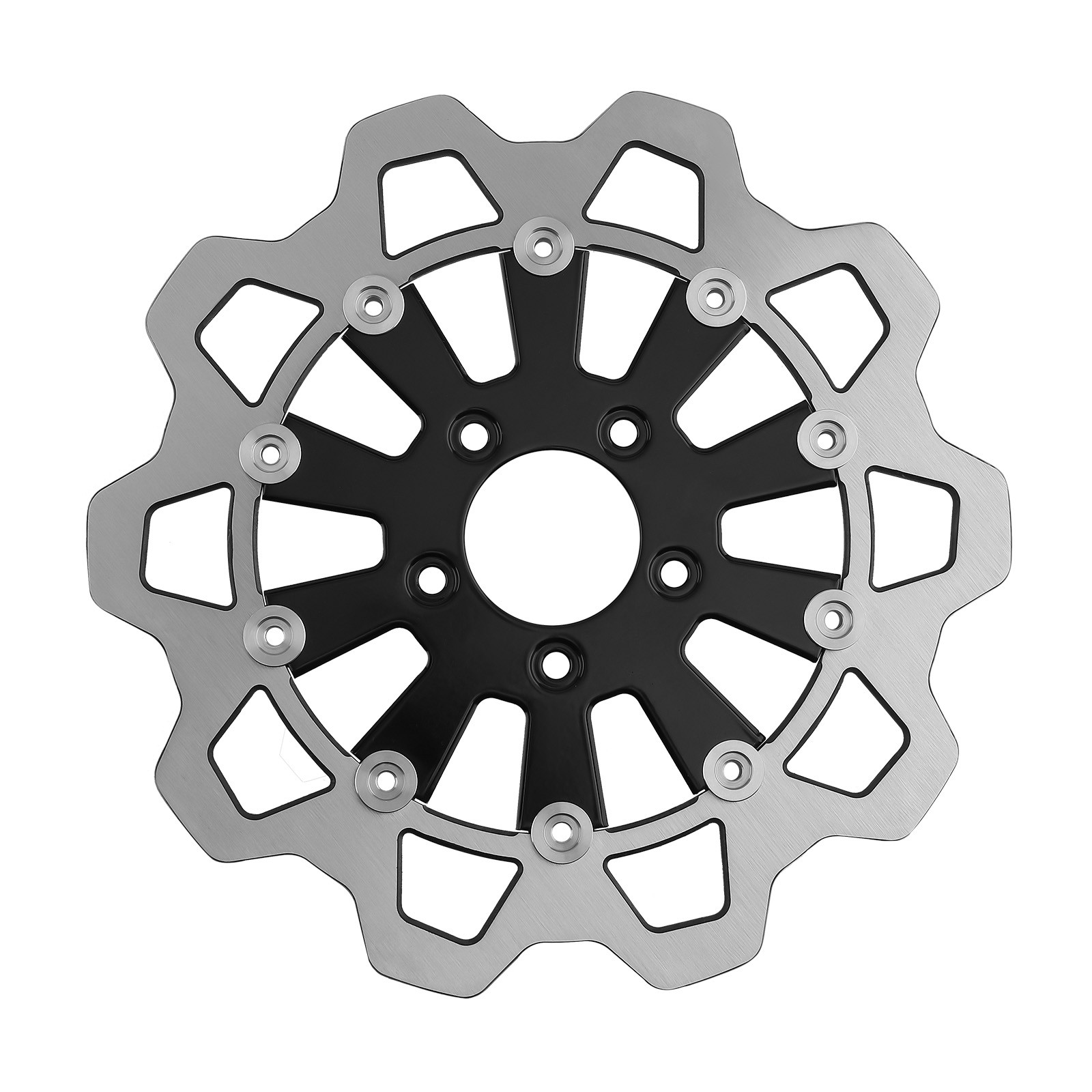 2x 11.8" Floating Front Brake Rotor for Harley-Davidson Touring 2009-2019 Black