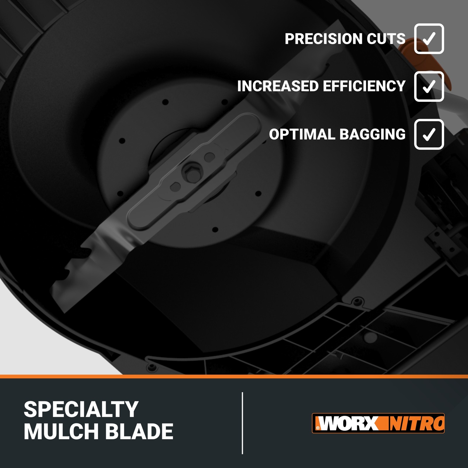 Worx Nitro 40V 16" Cordless Push Lawn Mower with Brushless Motor (WG737-AN)