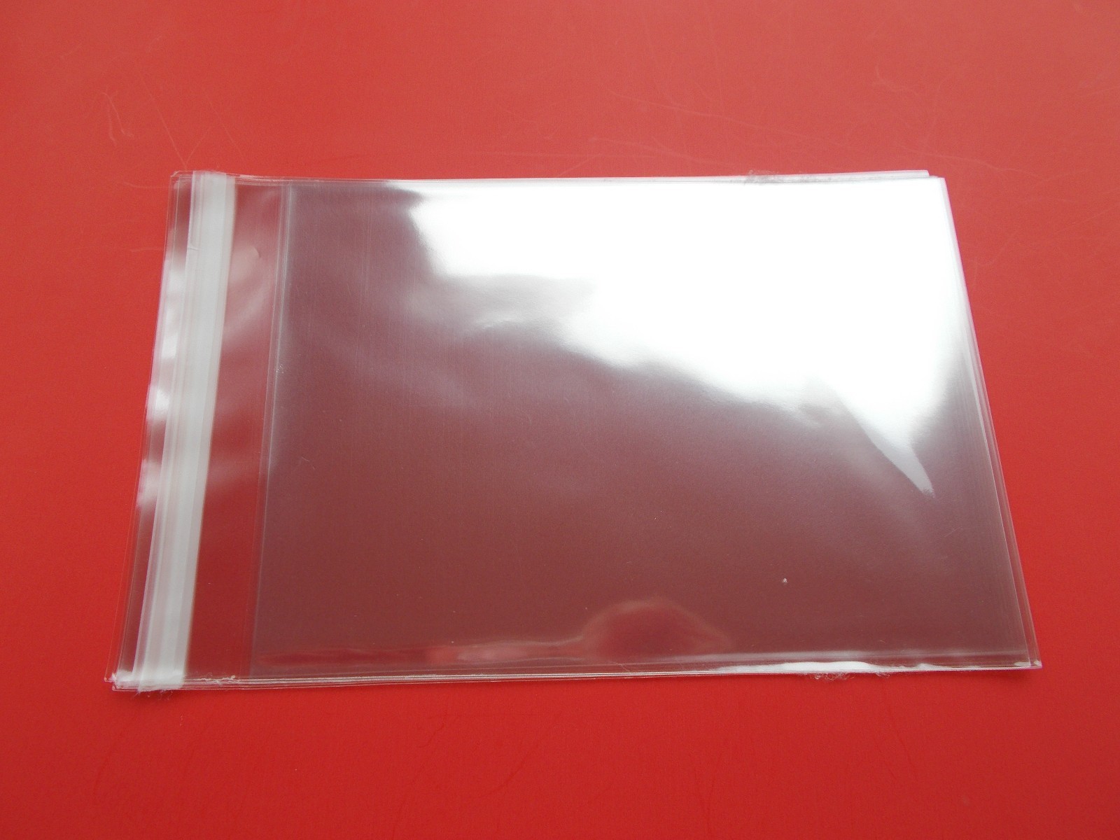 100 A7+ 5 7/16 x 7 1/4 Clear Resealable Cellophane Cello Poly Bag Envelope +card