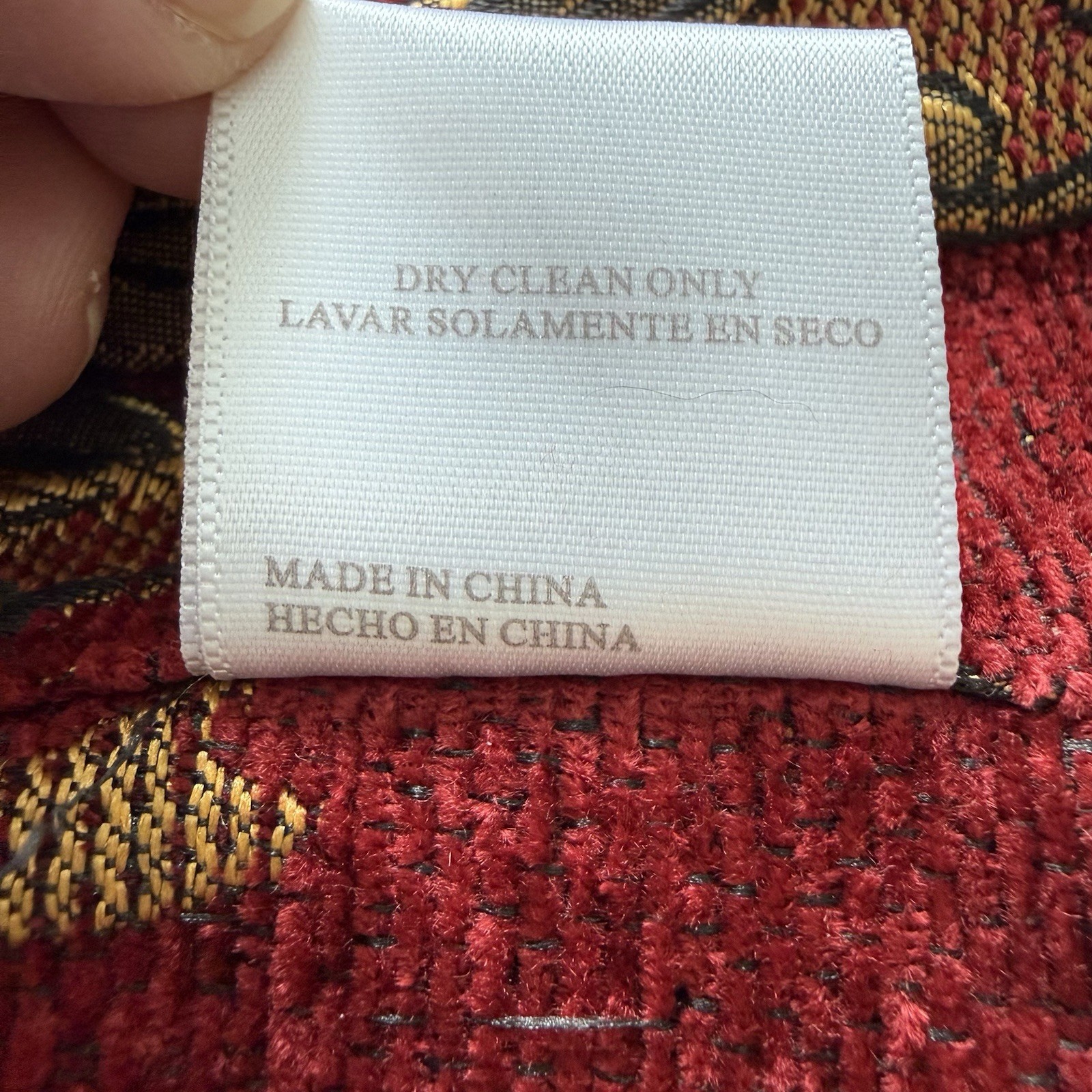 CROSCILL Imperial Empress CURTAIN Valance Brocade Red Gold Tassels Tapestry EUC