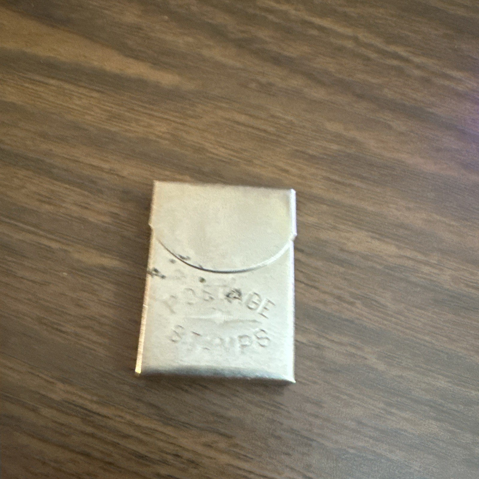 Antique Postage Stamp Holder Fold Top