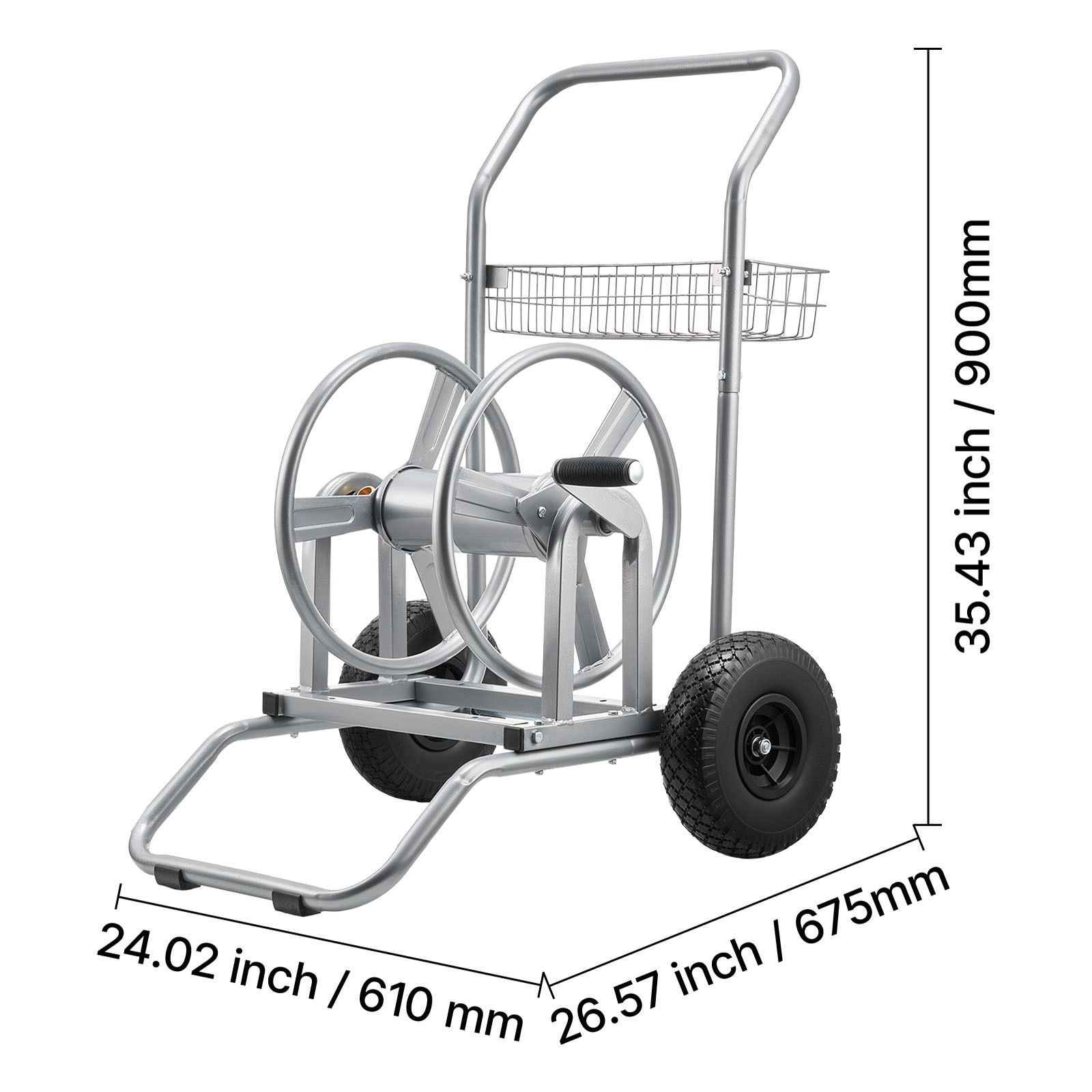 Uimoso Water Hose Reel Cart for 200/300 ft Garden Hose