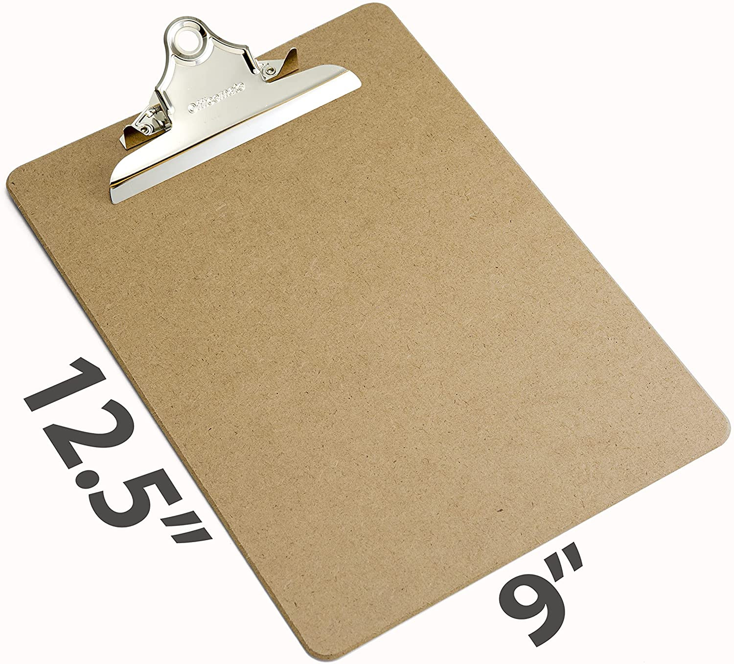 Recycled Wood Clipboard, Letter Size, 9" x 12.5" with 6" Clip, 3 Pack (83133),Br