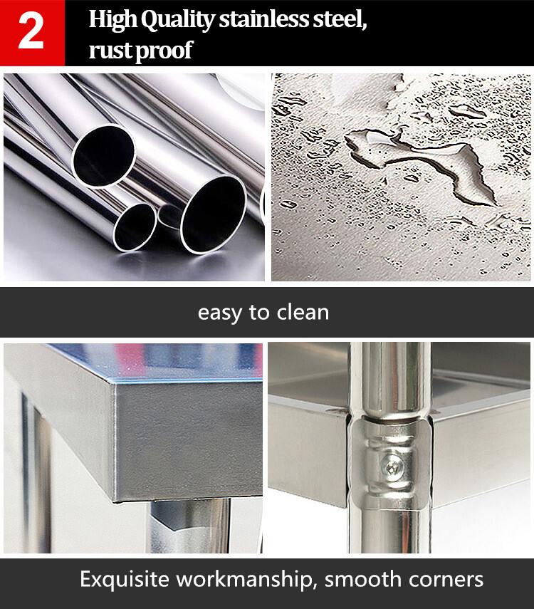 Stainless Steel Equipment Table with Undershelf 24"x48" Heavy Duty 1500401