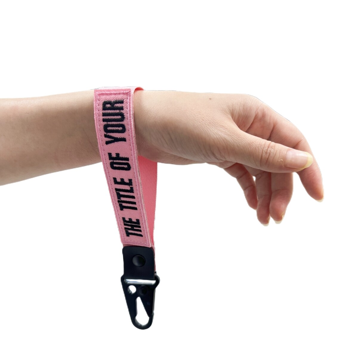 Customized Embroidered Keychain Key Tag Keyring Wrist Strap Personalized gifts