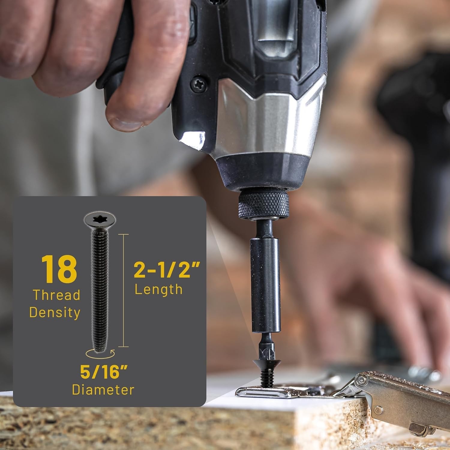 5/16-18 x 2-1/2” (300 Qty) Black Flat Head Trailer Deck Screws (BCP 1230)