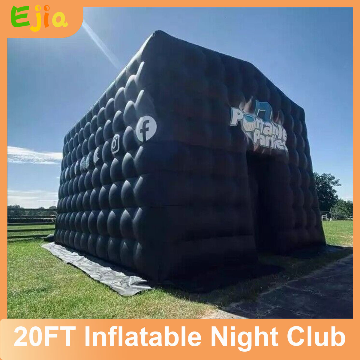 US Stock Giant 20ft Portable Inflatable Night Club Disco DJ Party Tent Nightclub