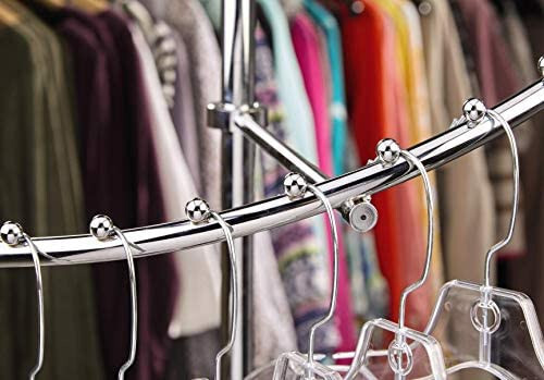Spiral Clothing Rack Chrome 29 Ball Garment Retail Display Store Fixture 63" H