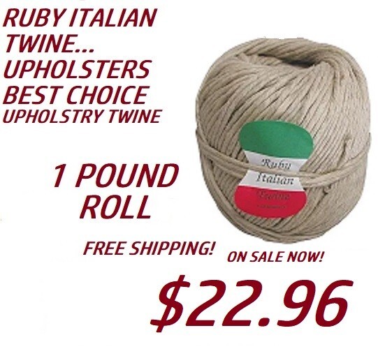 Twine for Upholstery 1 Pound Roll Ruby Italian Twine Upholsterers Best Choice