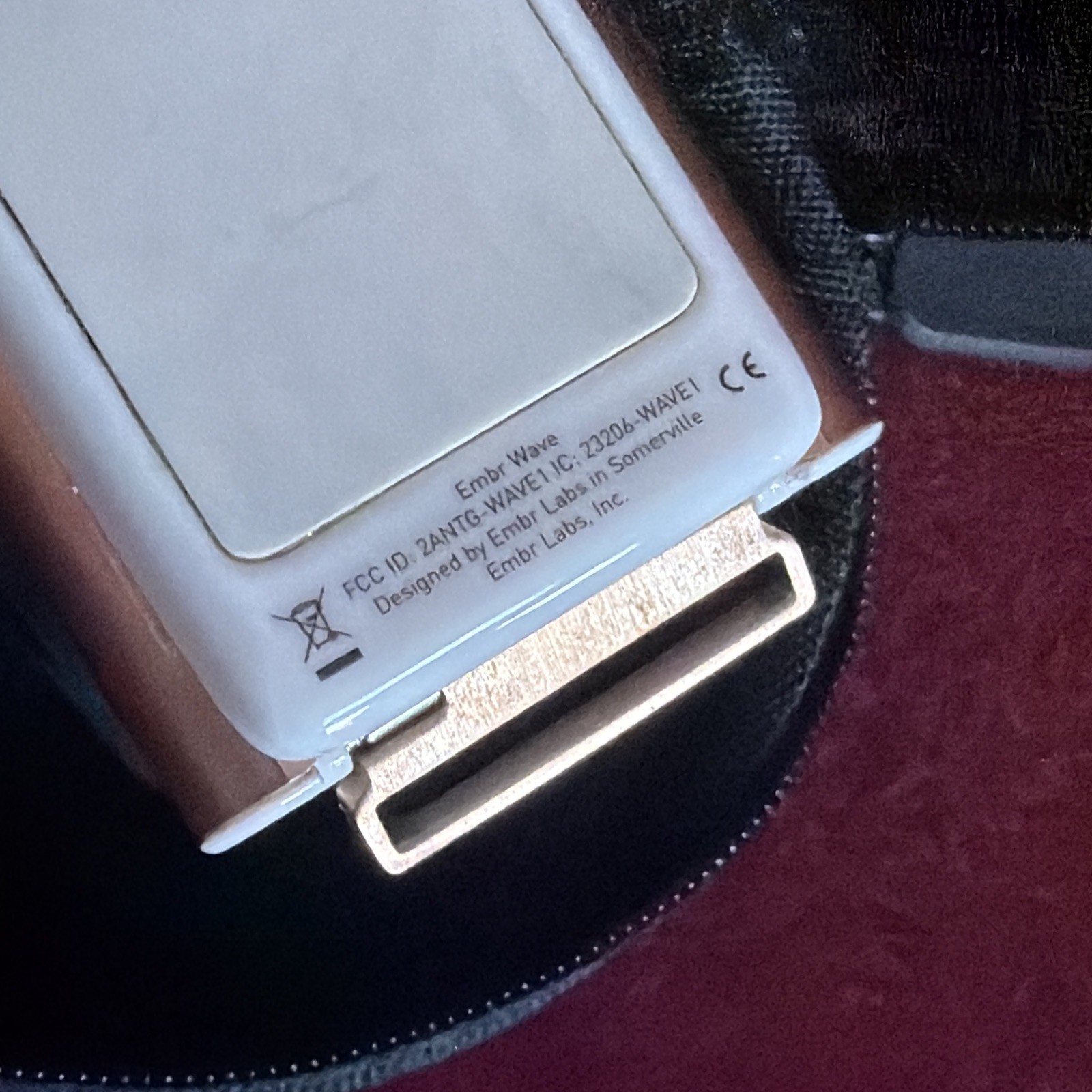 Embr Wave With Travel Case Cooling And Warming Wristband Rose Gold Used