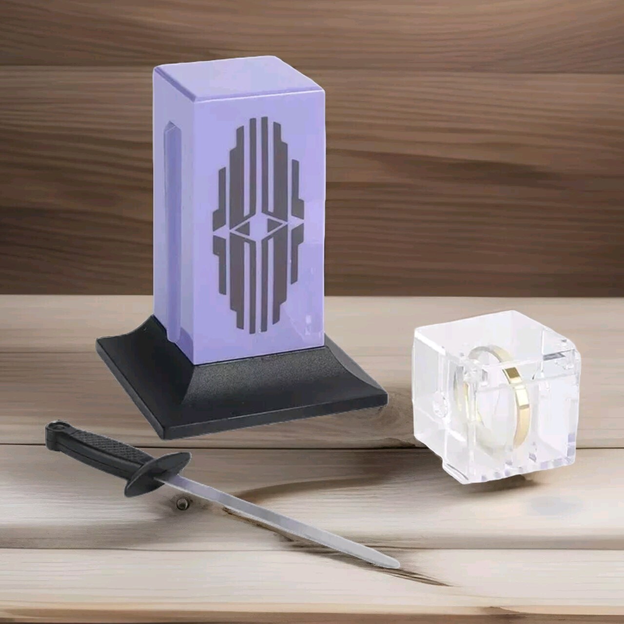 Magic Trick - Sword Through Box and Ring - Penetration Illusion Prop 3A