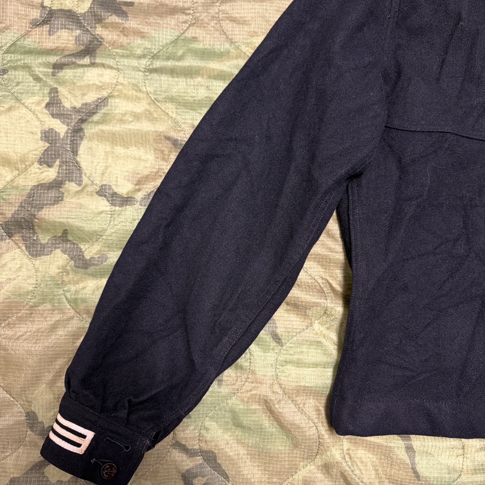 Vintage WW2 38S Navy Shirt Naval Clothing Factory Crackerjack Uniform Sailor K34