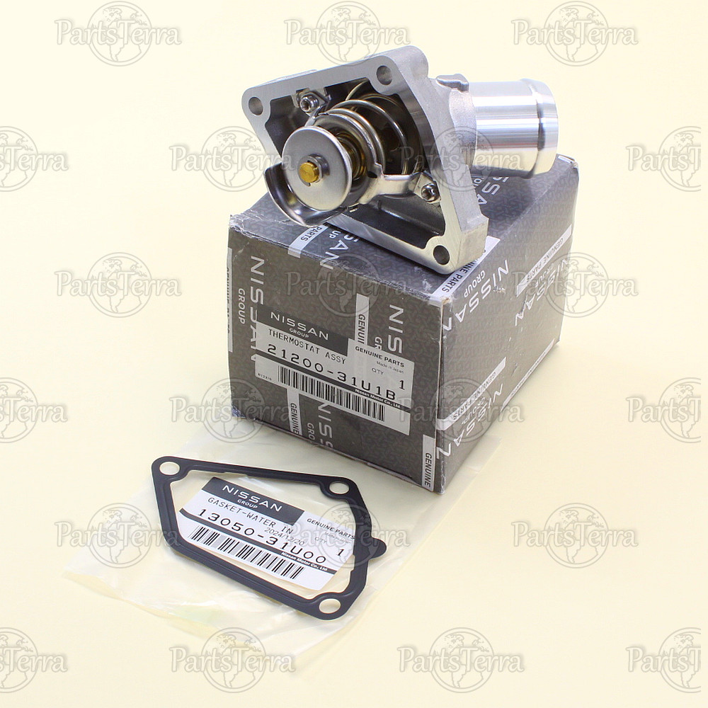 21200-31U1B / 13050-31U00 OEM Genuine Nissan Infiniti Thermostat with Gasket Set