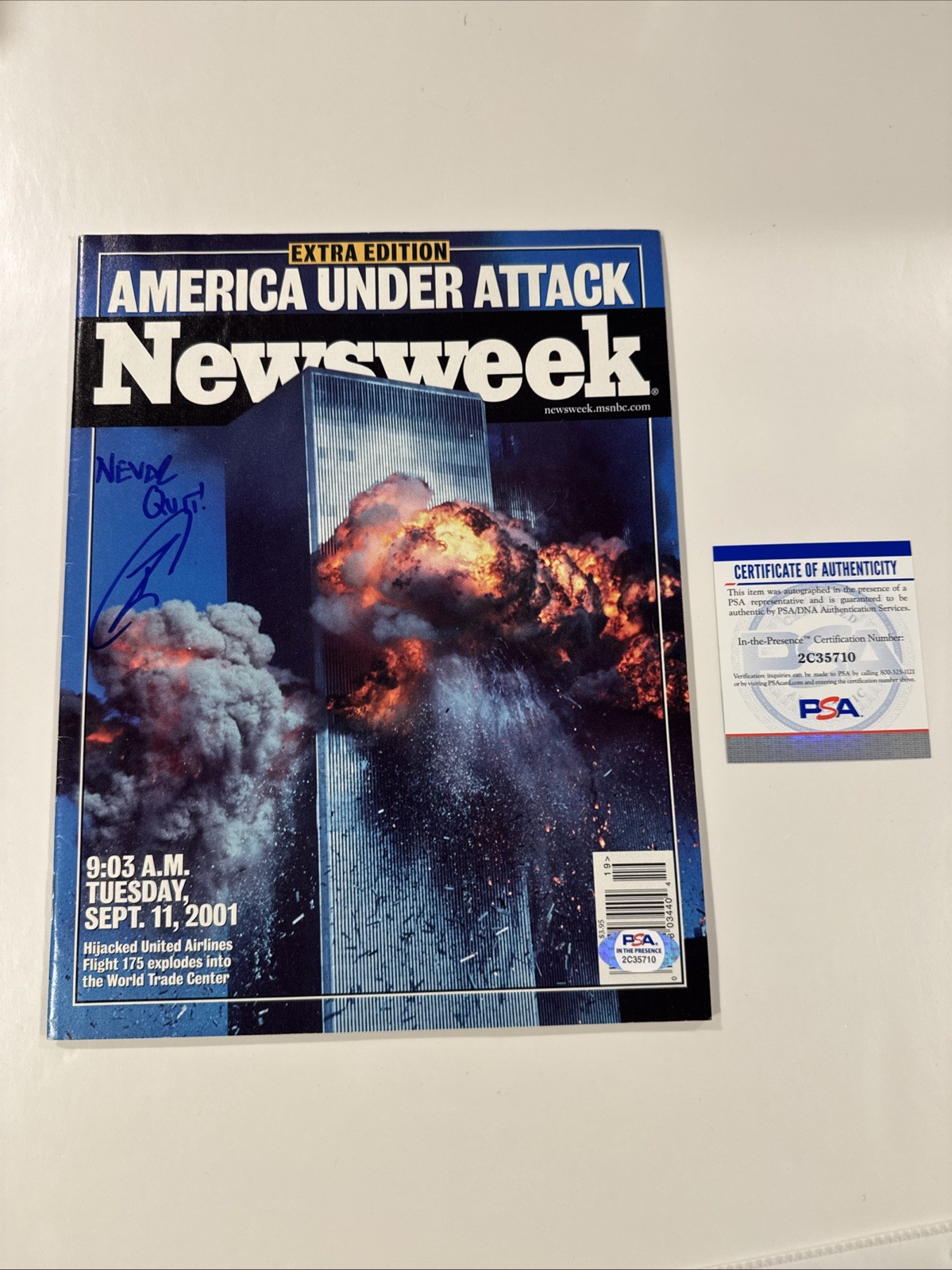 Robert O'Neill Signed Newsweek Magazine 9/11 Navy Seal Team 6  Bin Laden PSA COA