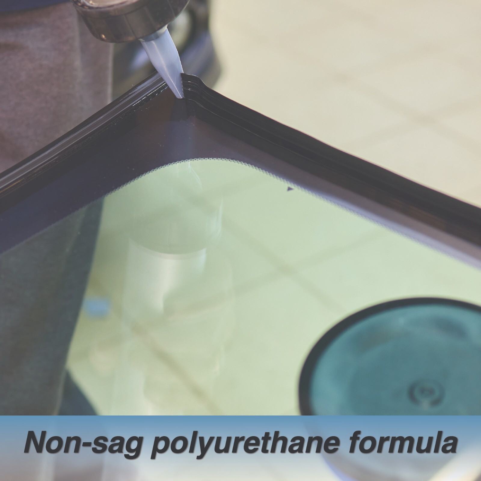 Maxi-Seal Black Polyurethane Windshield Adhesive - White, 10.5oz Tube