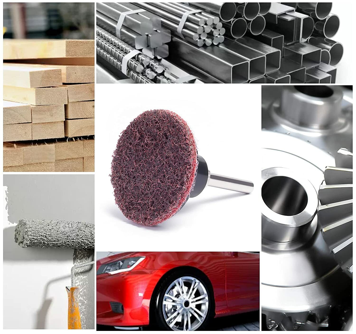 46PCS 2" Roll Lock Sanding Discs Die Grinder Quick Change Disc Set W/ 1/4 Holder