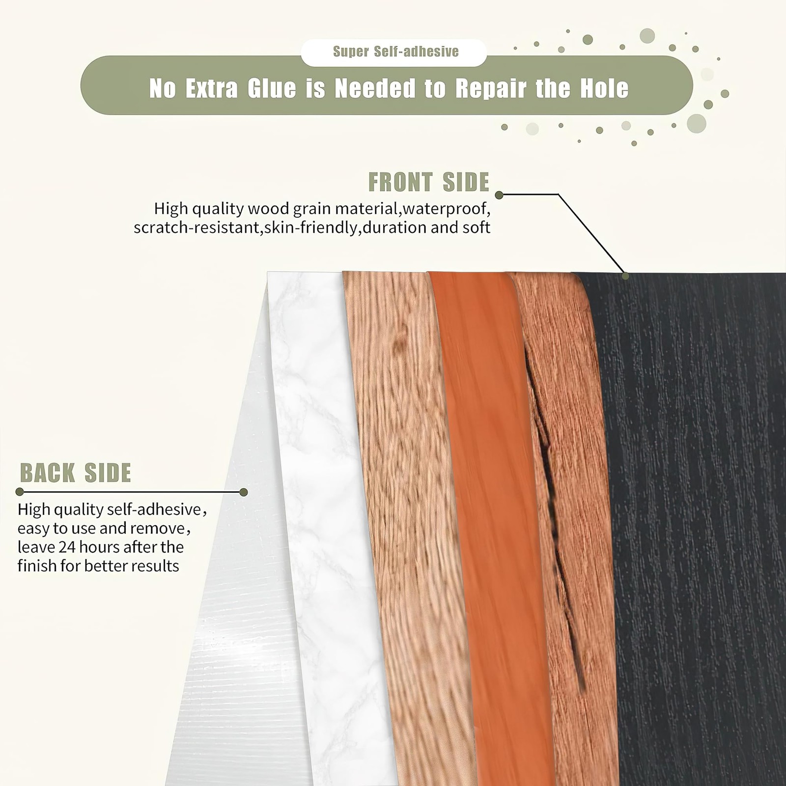 Audvln Wood Grain Repair Tape, 2" x 32ft Self Adhesive Tape 2.0 in, Walnut