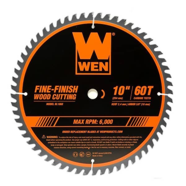 WEN BL1040 10 Inch 40 Tooth Carbide Tipped Professional Woodworking Saw BladeWEN