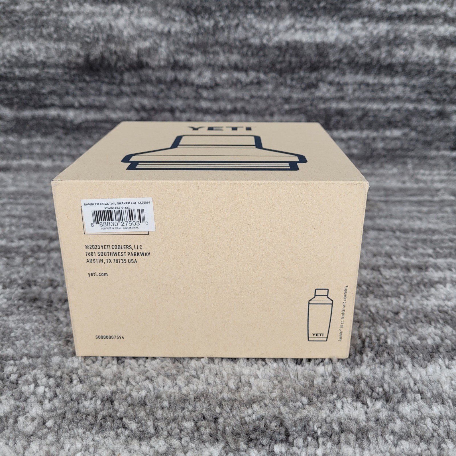 YETI Rambler Cocktail Shaker Lid Stainless Steel Accessory New