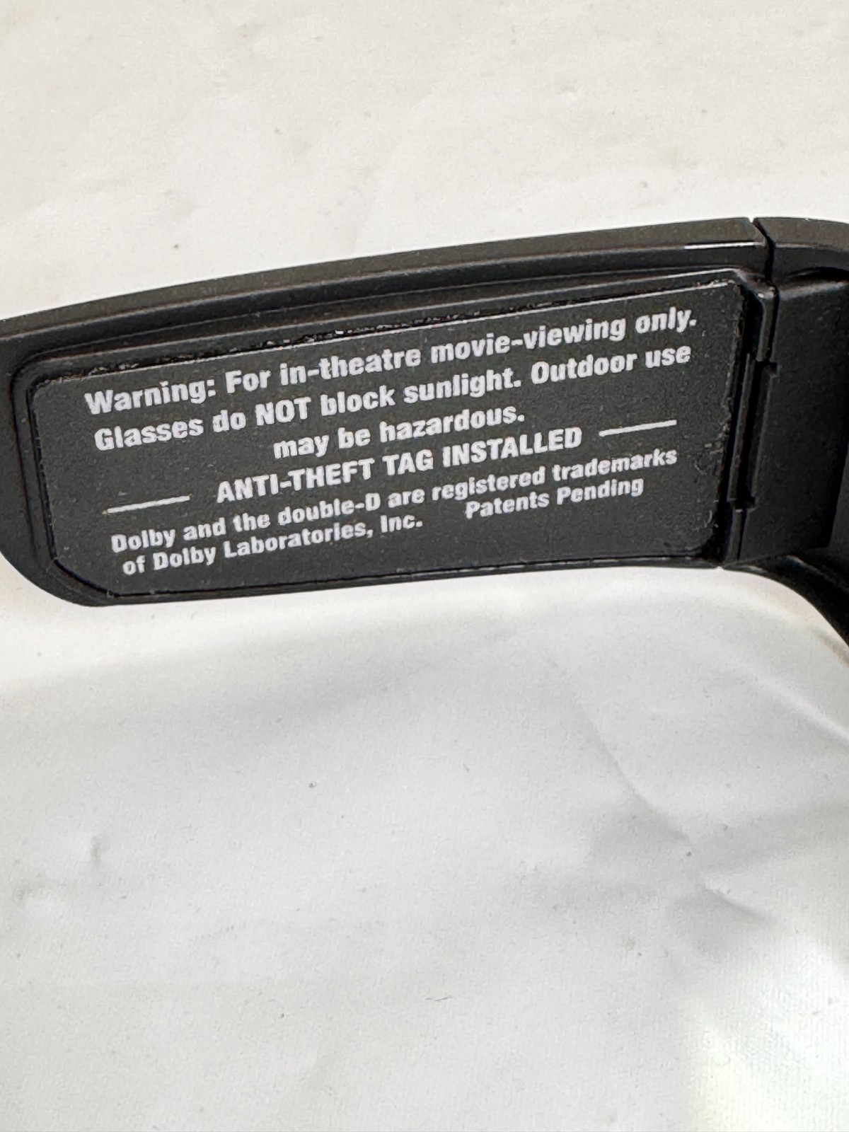 Brand NEW Dolby 3D Digital Cinema Glasses Never Sold or Worn PC5