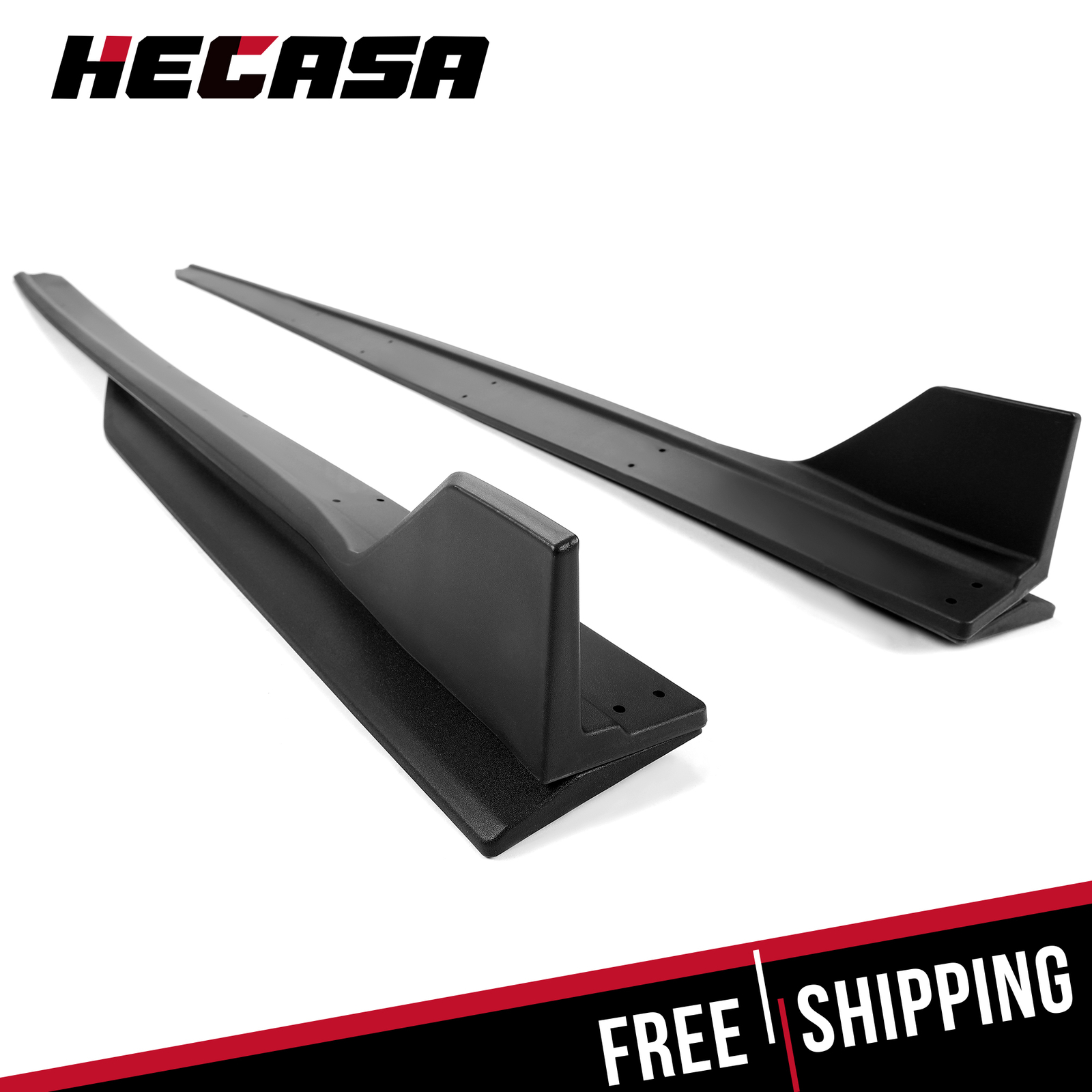 NEW Side Skirt Extension Splitter W/ Winglet GT500 Style For 15-22 Ford Mustang