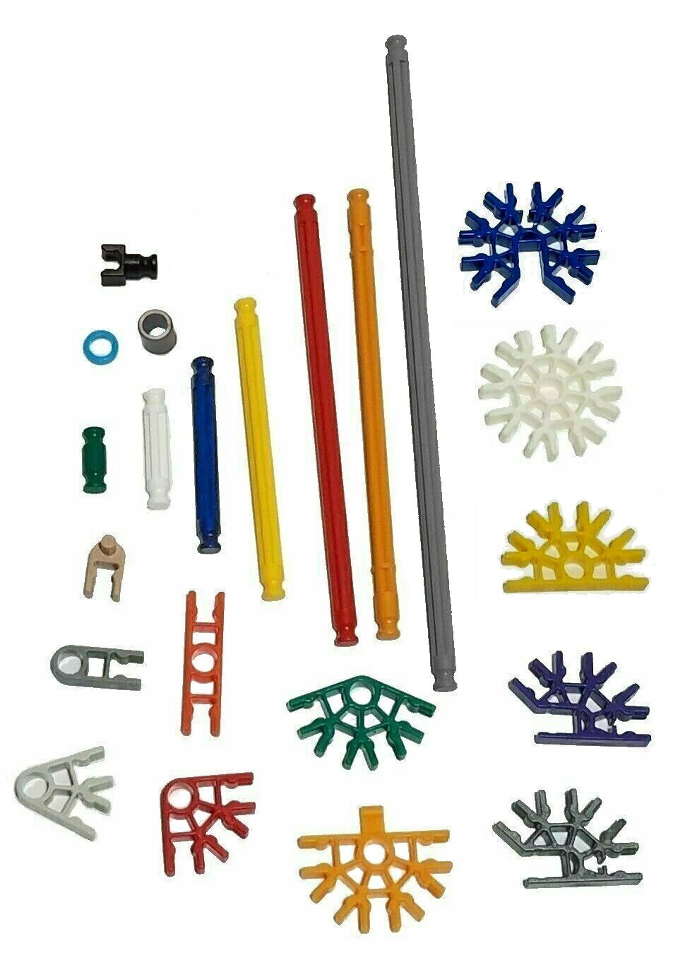 500 KNEX Rods & Connectors Mix w/4 Wheels Standard Classic Parts Random K'NEX