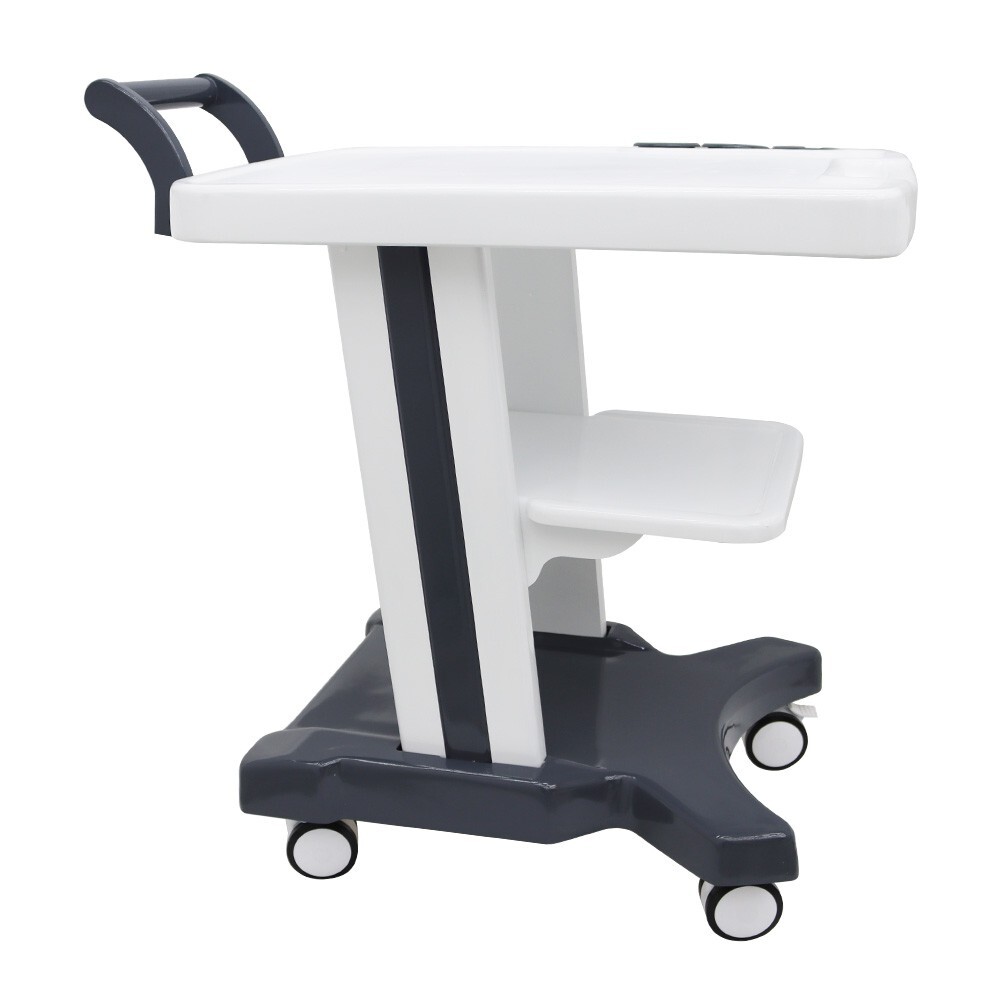 3 Holes ABS Mobile Trolley Cart for Portable Ultrasound Scanner System w/Wheels