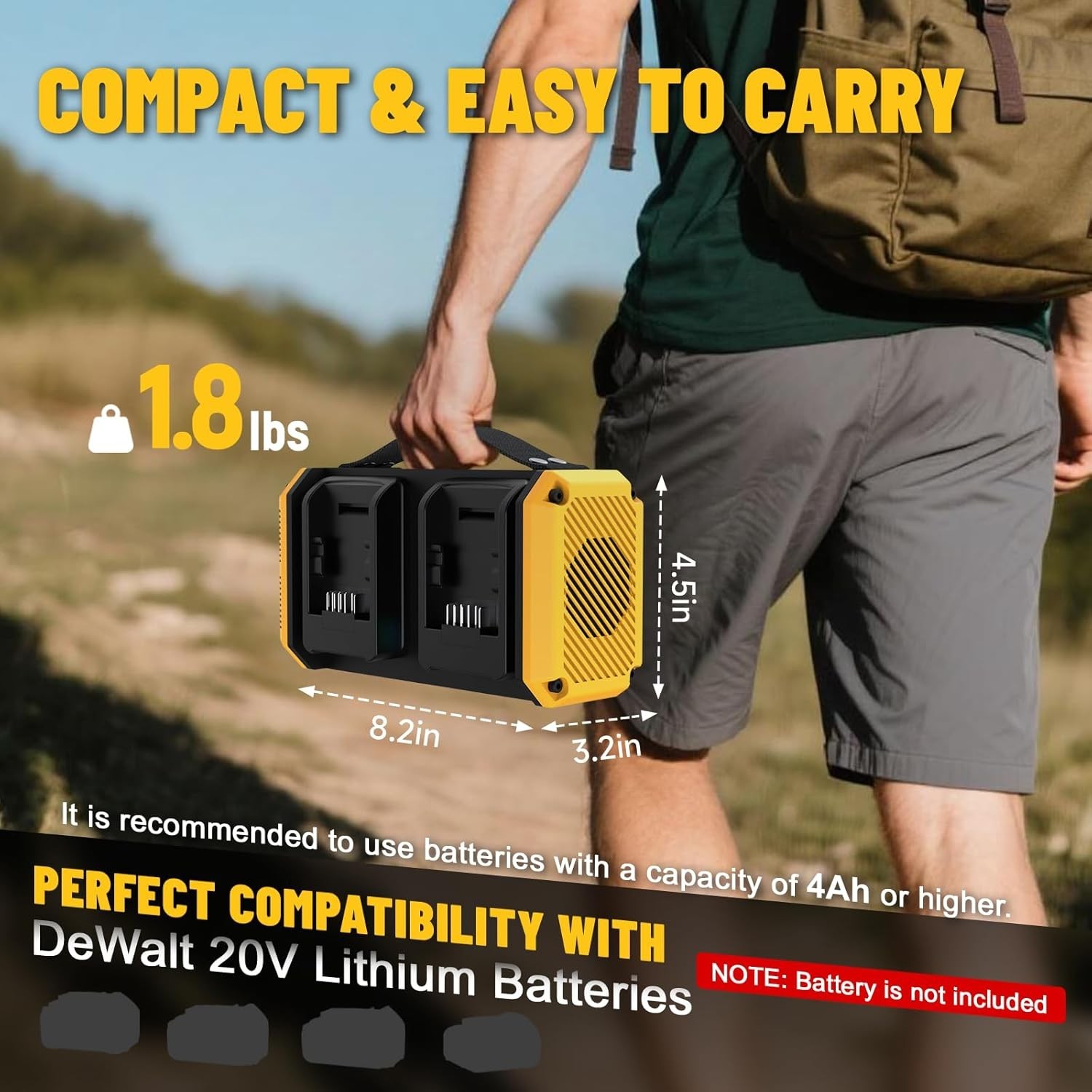 Voltage regulator 350W power Inverter Compatible with Dewalt 20v Battery