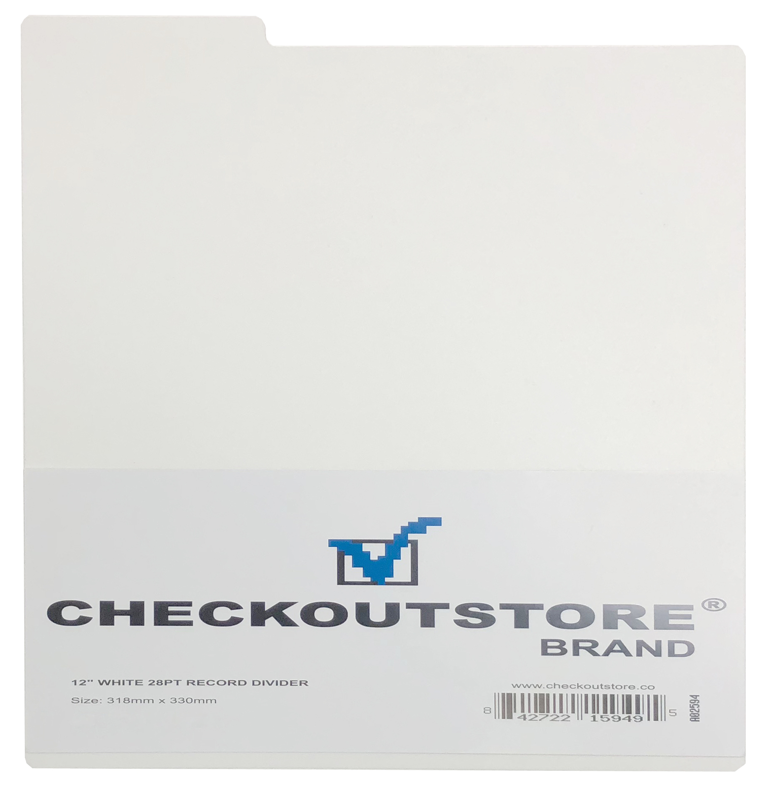 White Plastic Record Dividers 12 1/2 x 13 for 12" LP 33 RPM Vinyl Albums
