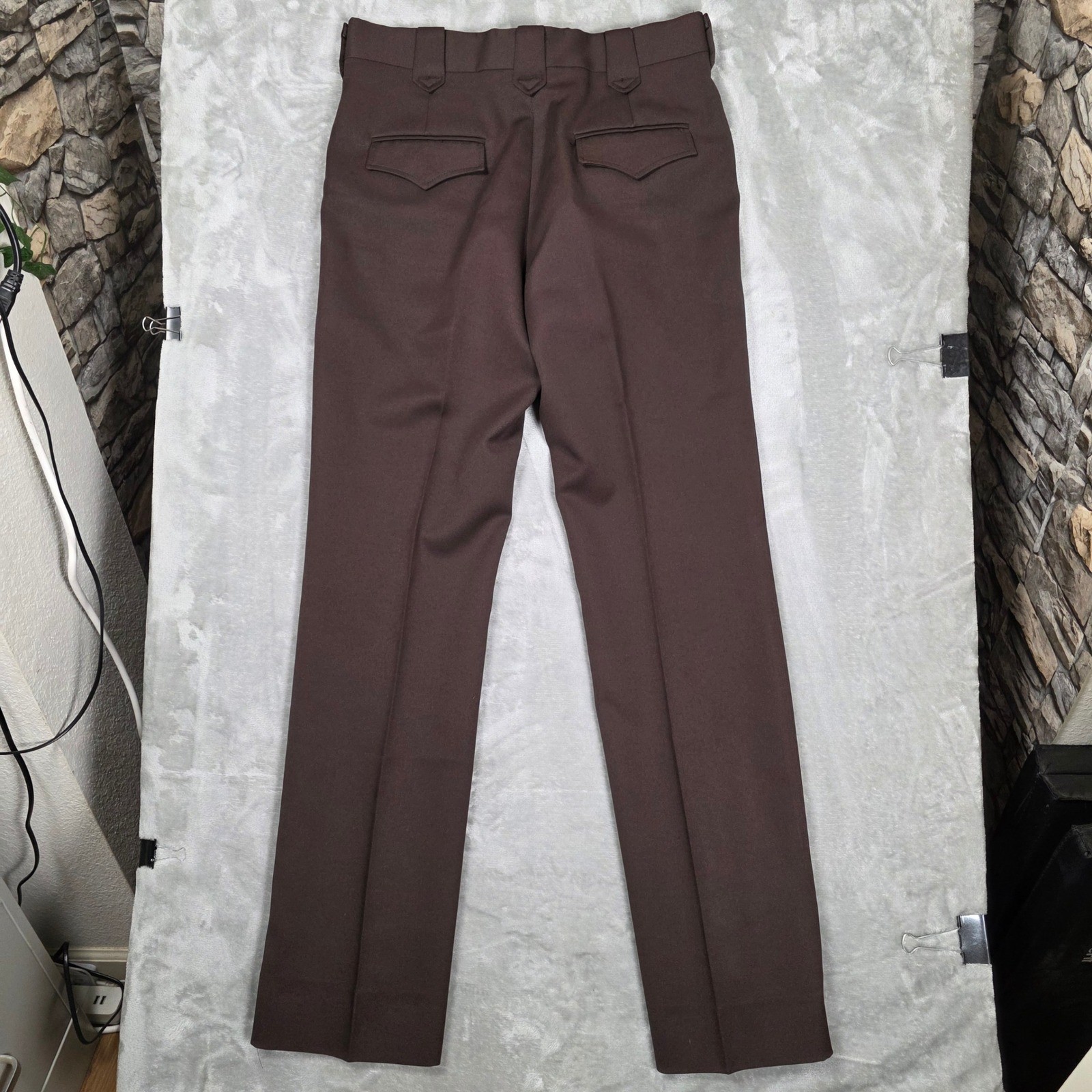 Circle S Western Trousers Mens Brown Ranch Wear Vintage Pants Missing Size Tag