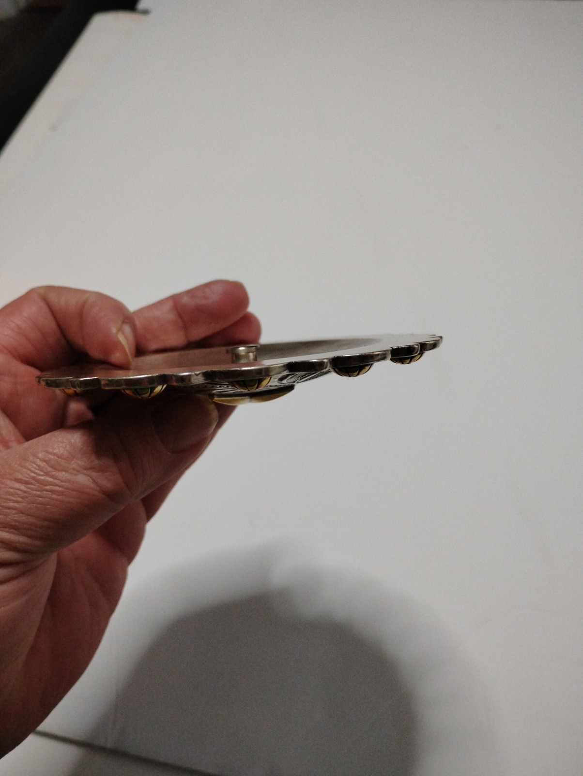 Large 4-1/2 inch Vintage Western Star Berry Concho with Chicago Screw Back #1