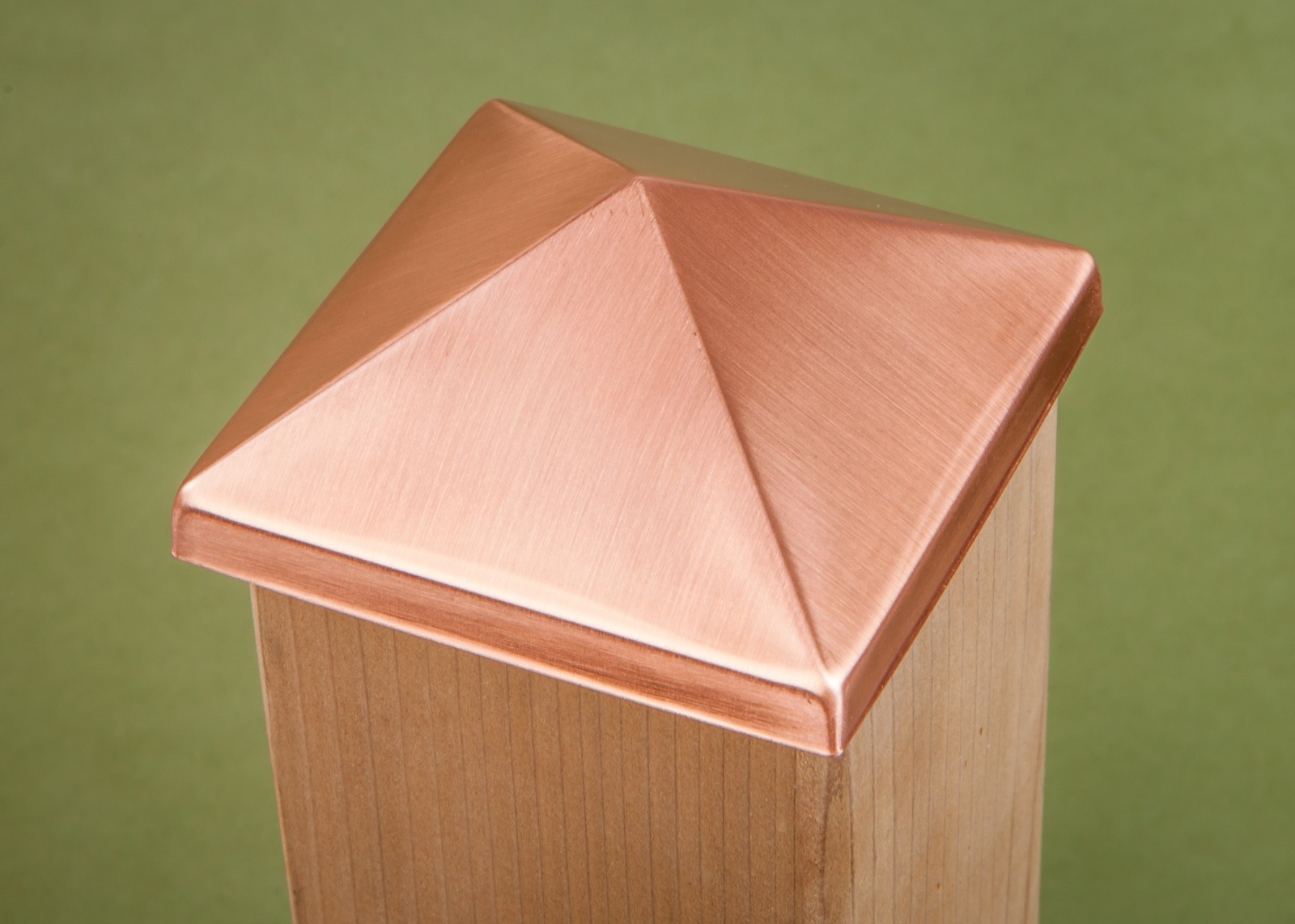 4x4 Solid Copper Deck and Fence Post Cap (3 1/2" x 3 1/2")