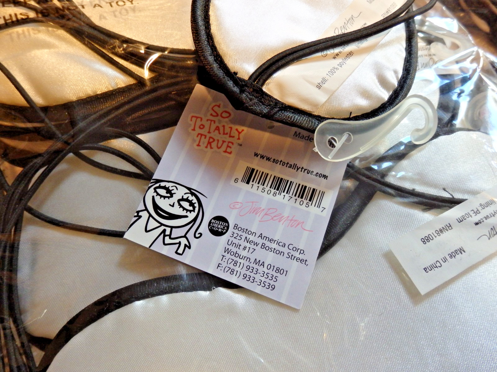 (108) BULK WHOLESALE Vintage Lot of Jim Benton So Totally True Eye mask's *NIP!