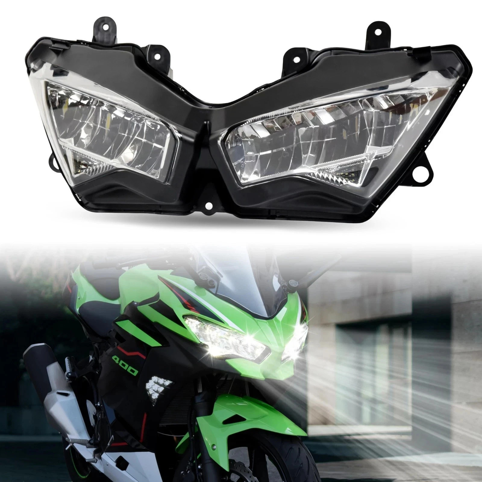 LED Headlight Kawasaki Ninja 400/650 Versys 650/1000 Hi/Low Beam DRL