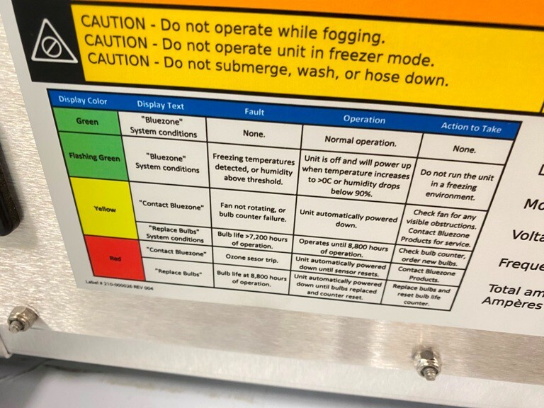 Walk-in Coolers Food Preservation Bluezone Model 2400-050 New 115V