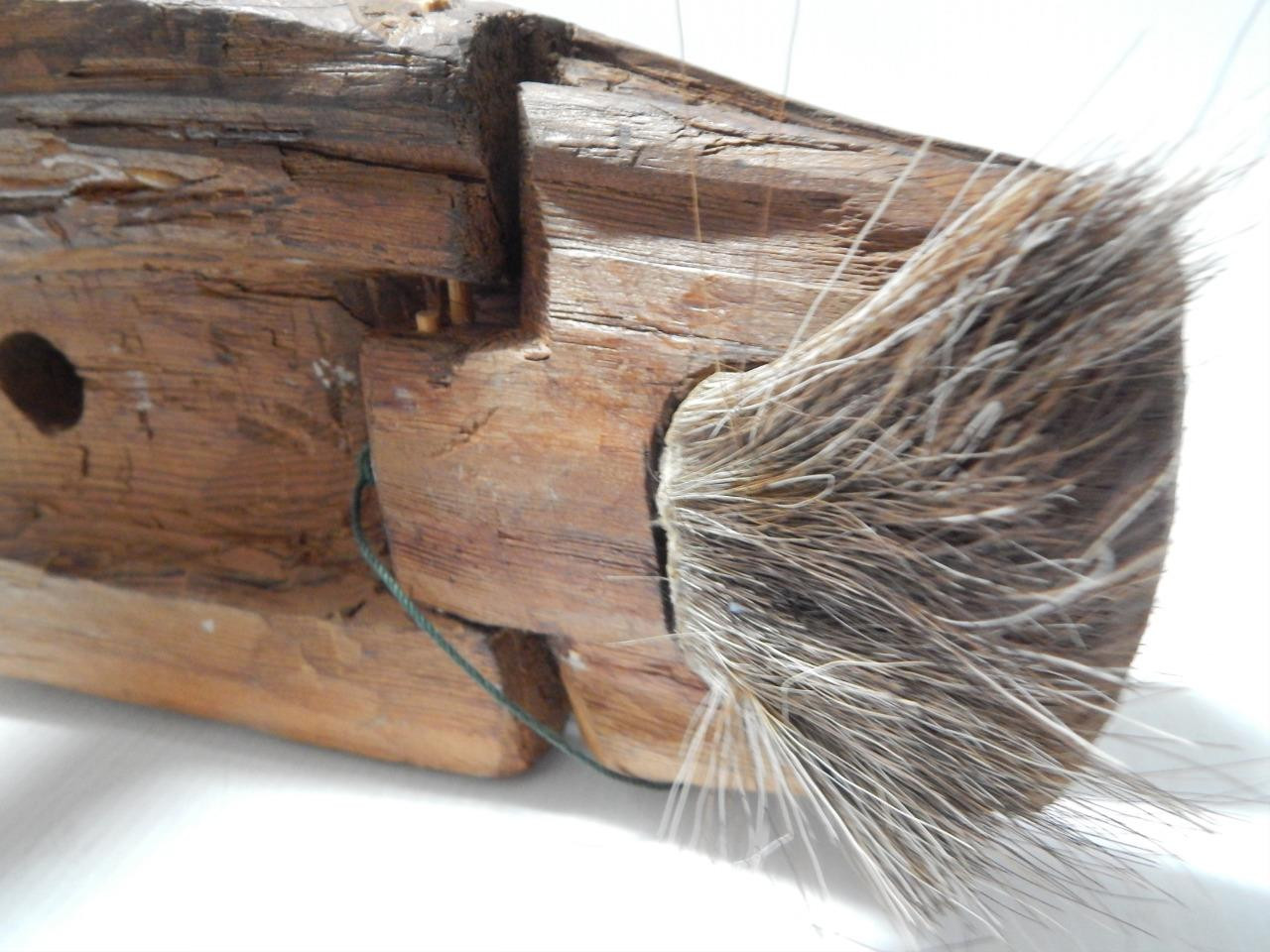 ANTIQUE c1890-1920s NW COAST ALASKA INDIAN ARTICULATED DEER MASK - XLNT!