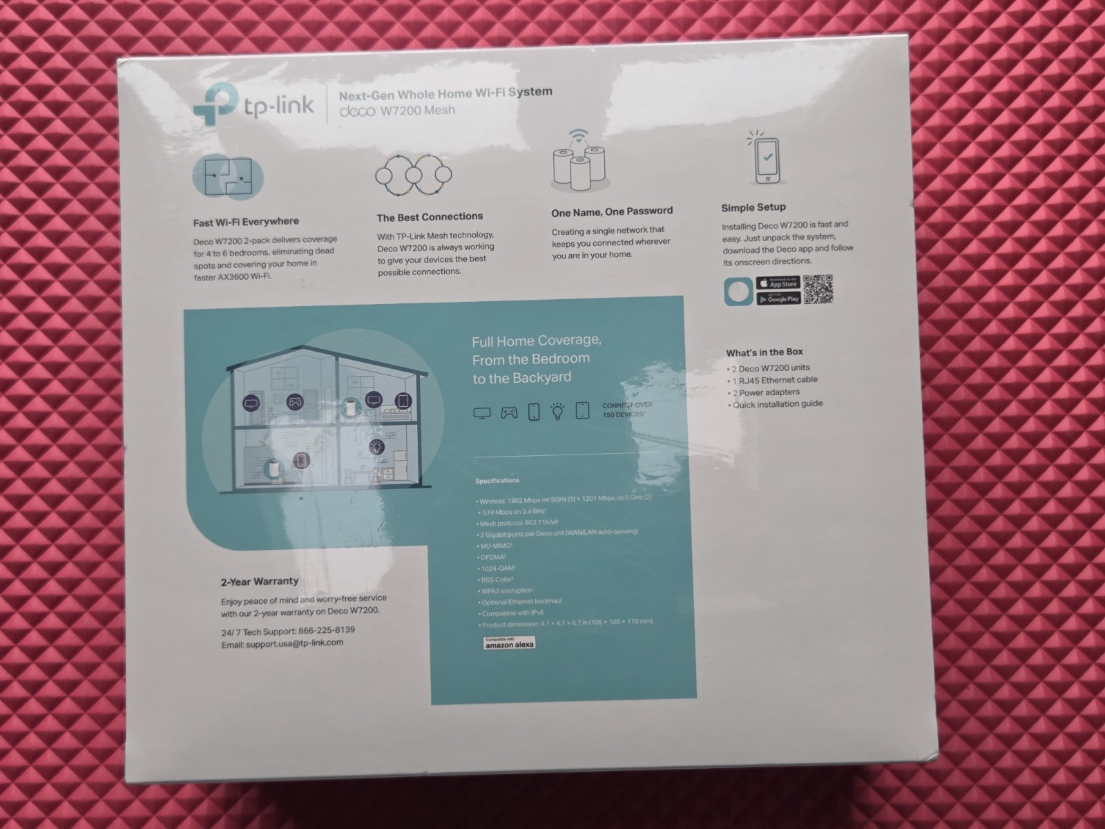 TP-Link Deco W7200 Tri Band Wi-Fi 6 Mesh Router System - (2-pack) NEW SEALED