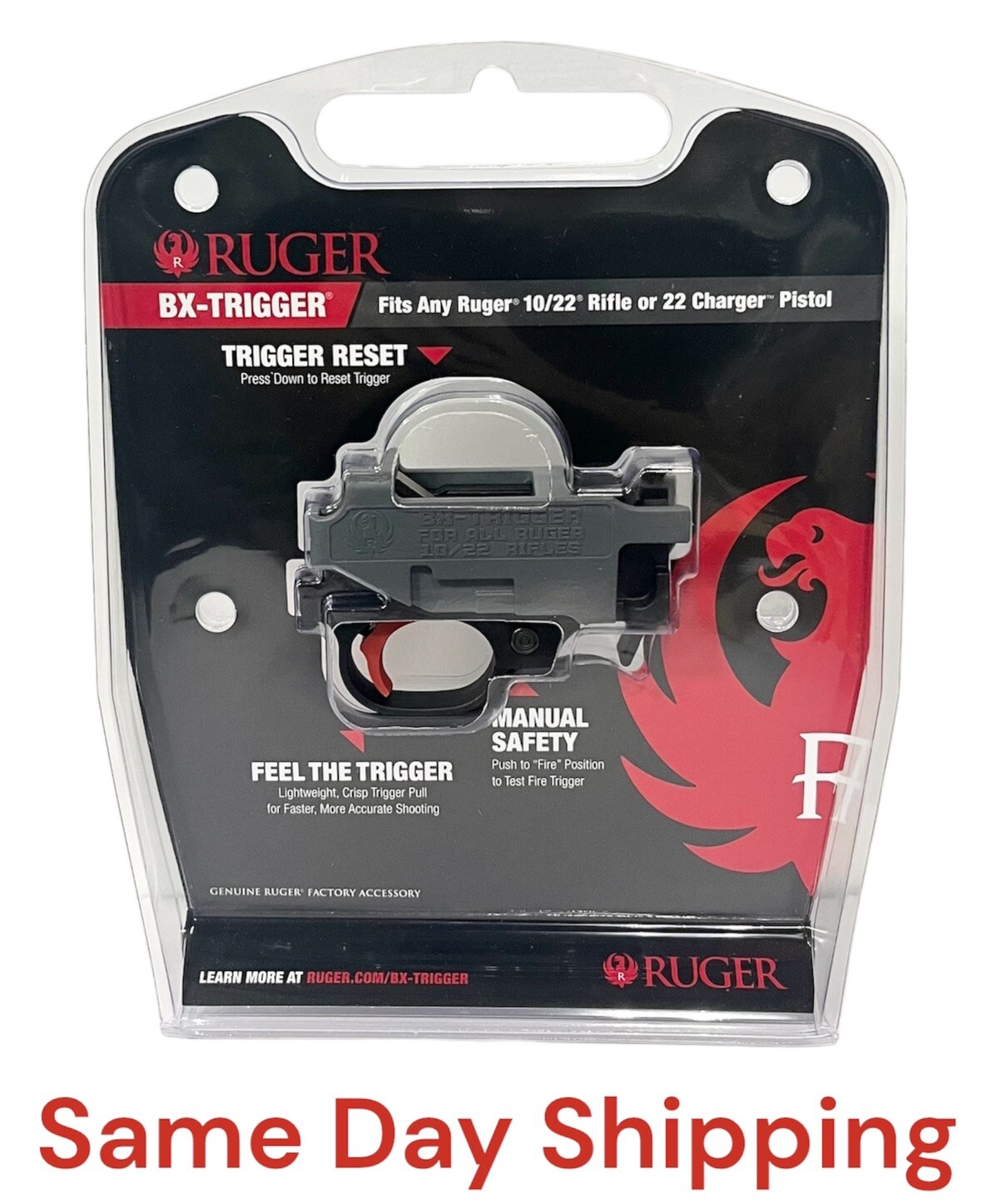 Ruger BX-Trigger Assembly For All Ruger 10/22 Rifles - Red Trigger-90631