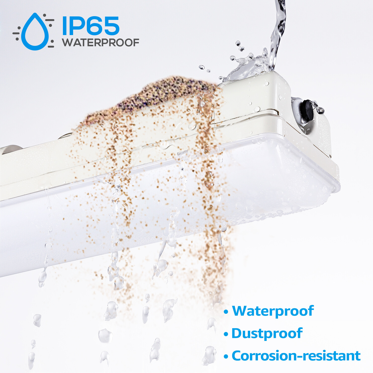 8-Pack 4ft LED Vapor Tight Light, UL Listed Vapor Proof Light, 5000K Daylight