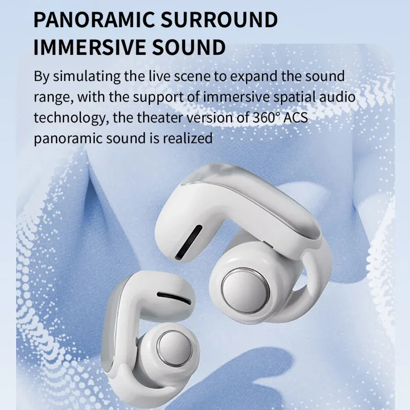 Ultra Open-Ear True Wireless Bluetooth Earphone Ultra Open Earbuds White - New