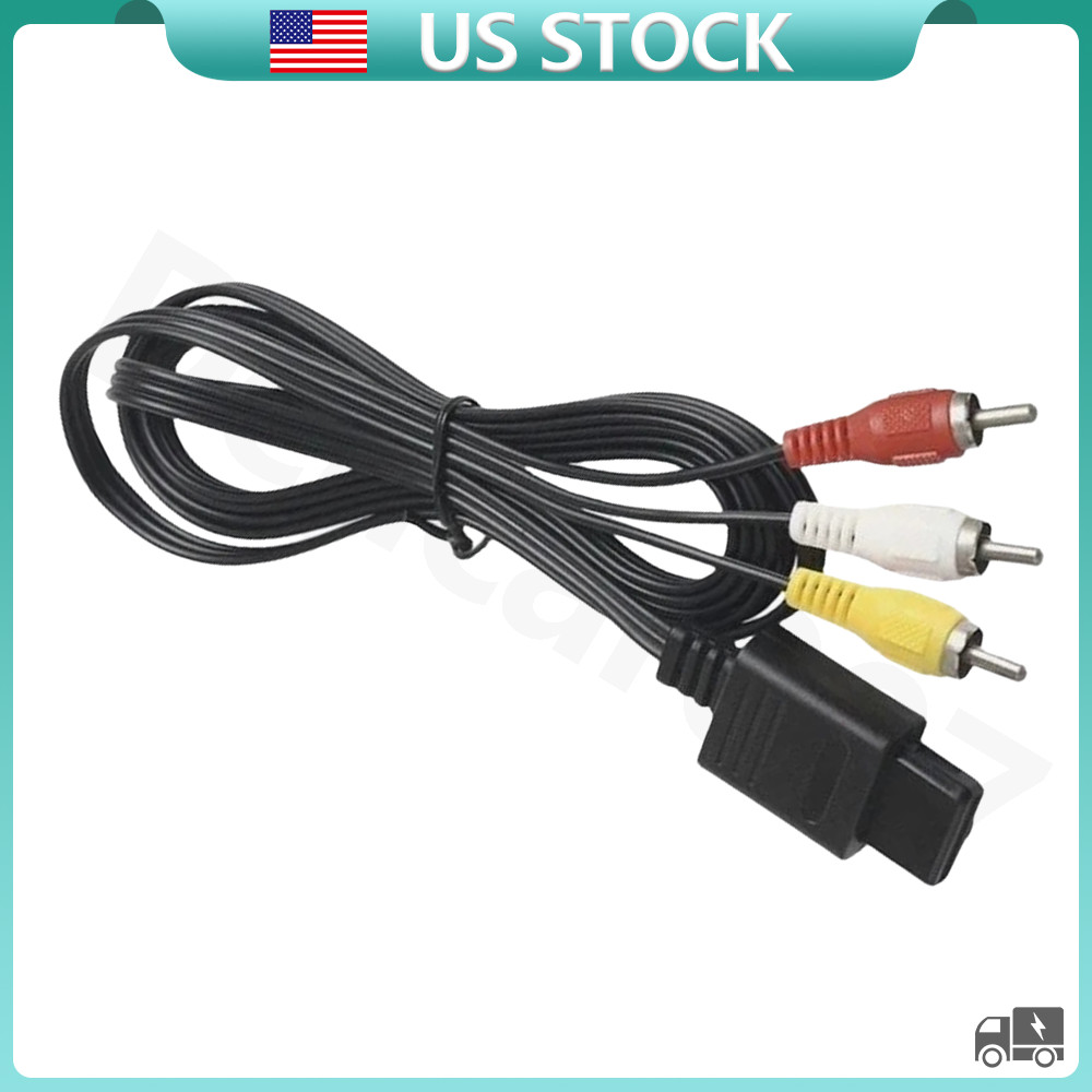 AV TV Audio Video Stereo Cable Cord For Nintendo 64 N64 SNES Gamecube 6FT