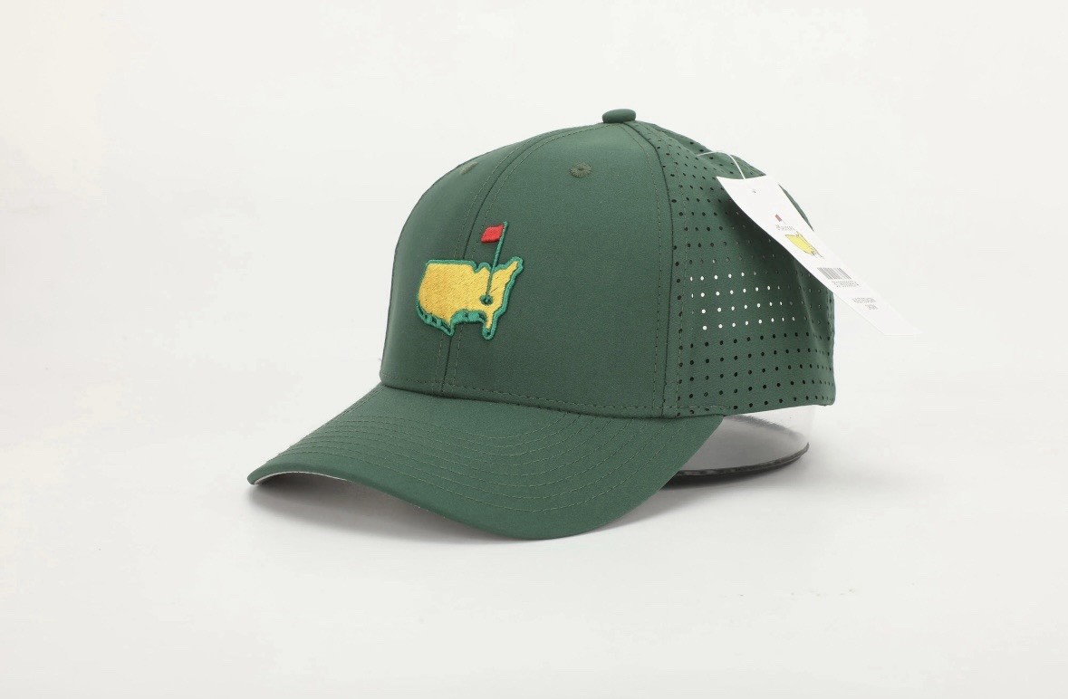 Masters Golf Hat Green Hat w/ Perforated Holes - Augusta National Masters Hat