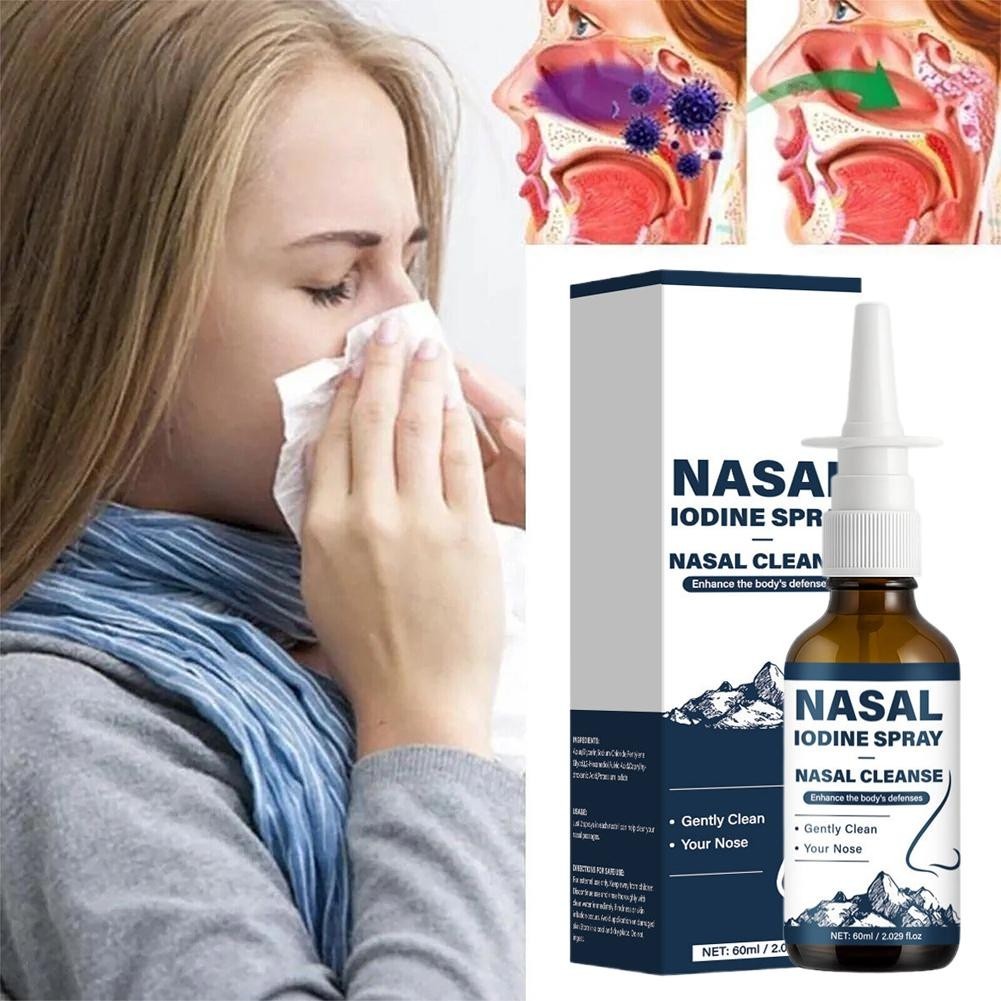 2X Iodine Nasal Spray,Nasal Iodine – NasalsCleanse Refreshes Your NasalsPassages