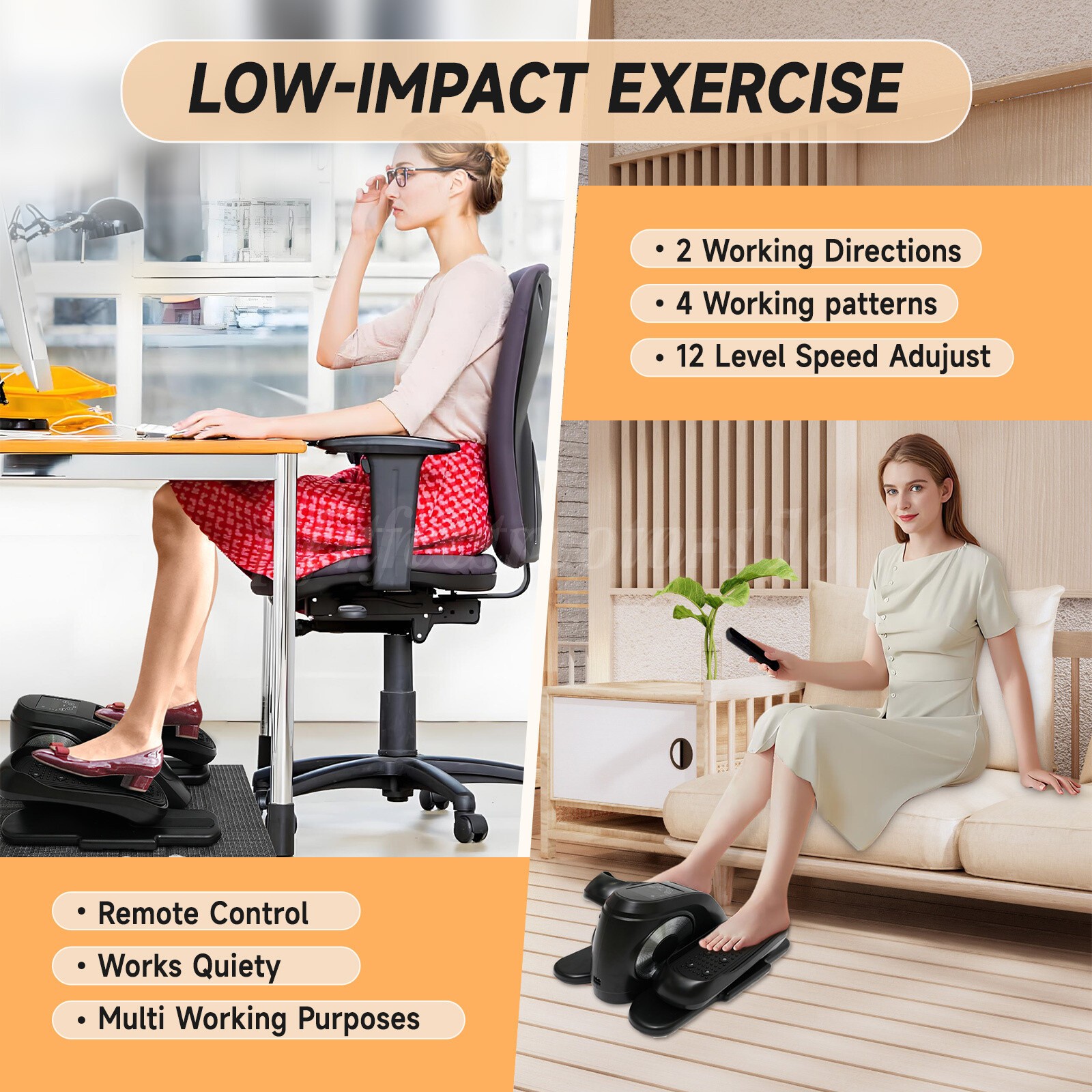 Ellipse Leg Exerciser Under Desk Elliptical Machine as Seen on TV Seated Machine