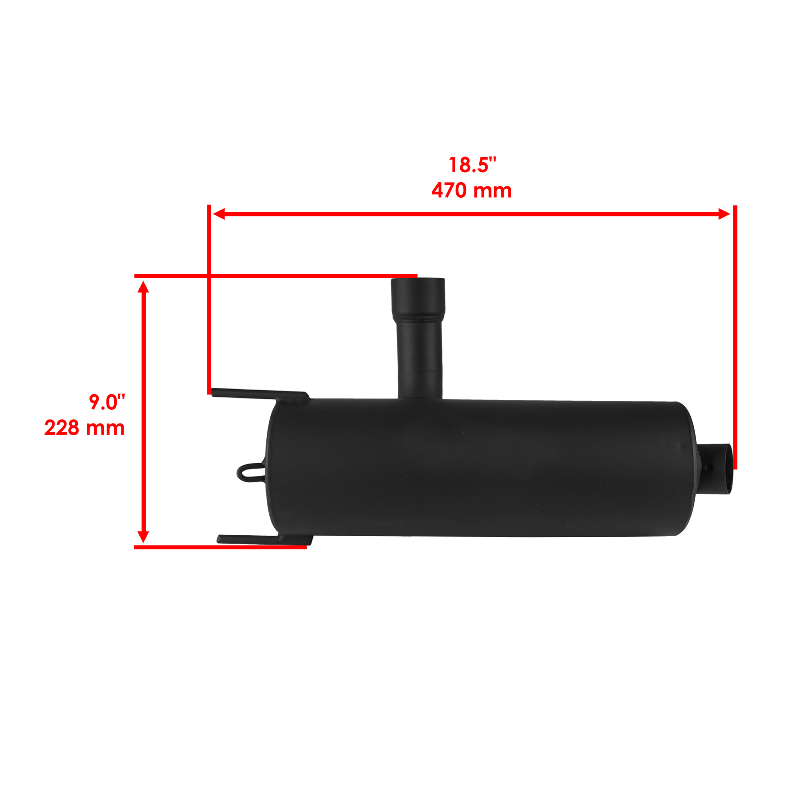 Caltric Exhaust Muffler & Pipe w/ Gasket Kit For Polaris RZR 800 EFI 2011 2012