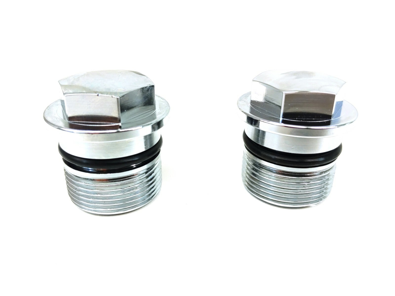 2x Chrome Fork Bolt Cap Set CB450 CB500 CB550 CB750 Honda (See List) #J210