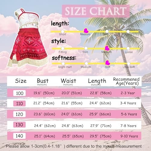 Girls' Princess Dress Up Costume - Ocean Adventure Party Outfit with Accessories