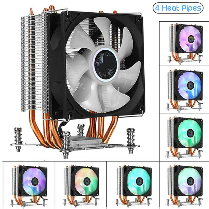 Heatsink CPU Cooler LED RGB Fan with 4 Pin Intel LGA 2011 V2 V3 V4 2011-3
