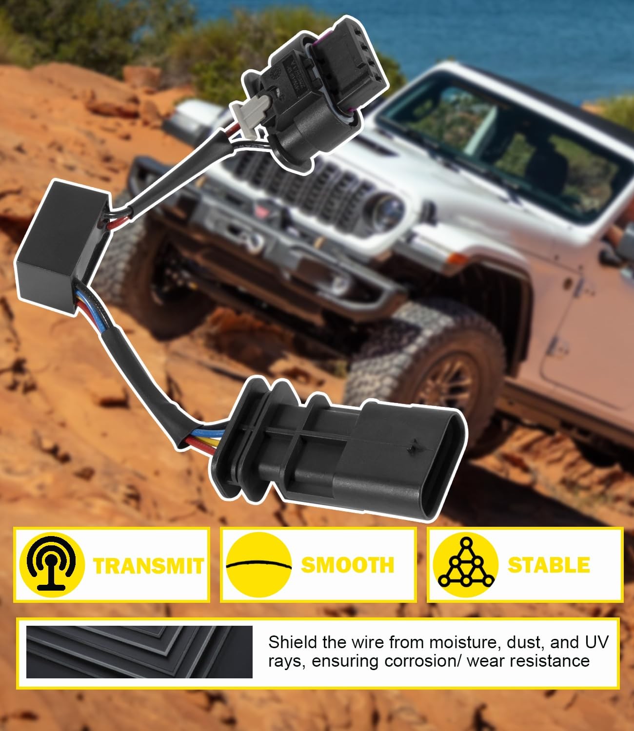 Z-LKR-OEM Locker Sensor Bypass Harness Fit for 2018-2023 Jeep Wrangler JL/JLU an